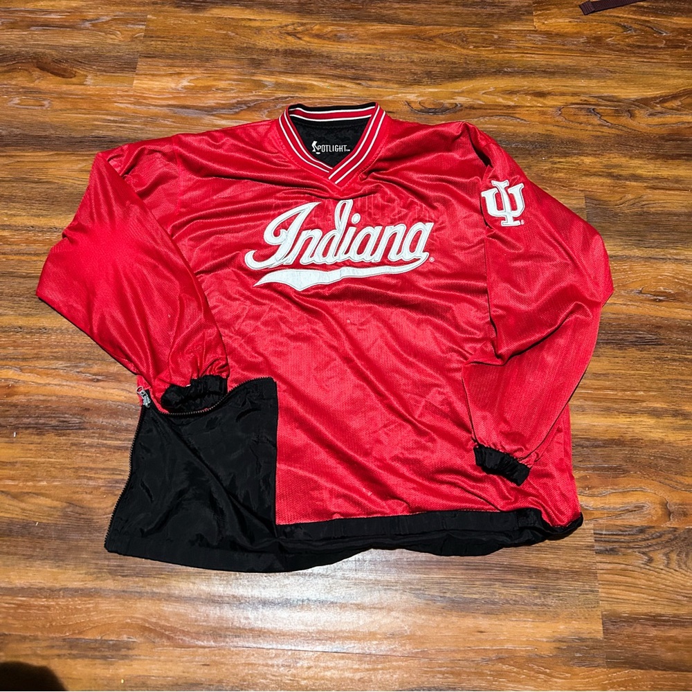 Vintage Indiana Red/Black Reversible Pullover Jersey/windbreaker